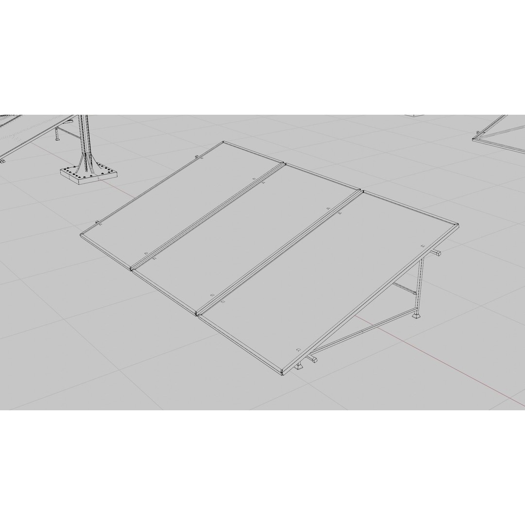 Solar Panels 3D Model – Low Poly PBR Textures for Archviz - View 12