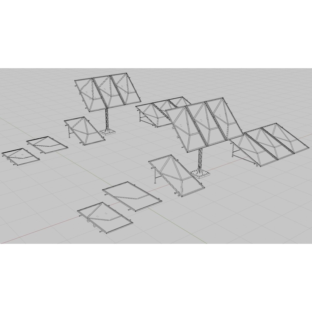 Solar Panels 3D Model – Low Poly PBR Textures for Archviz - View 17