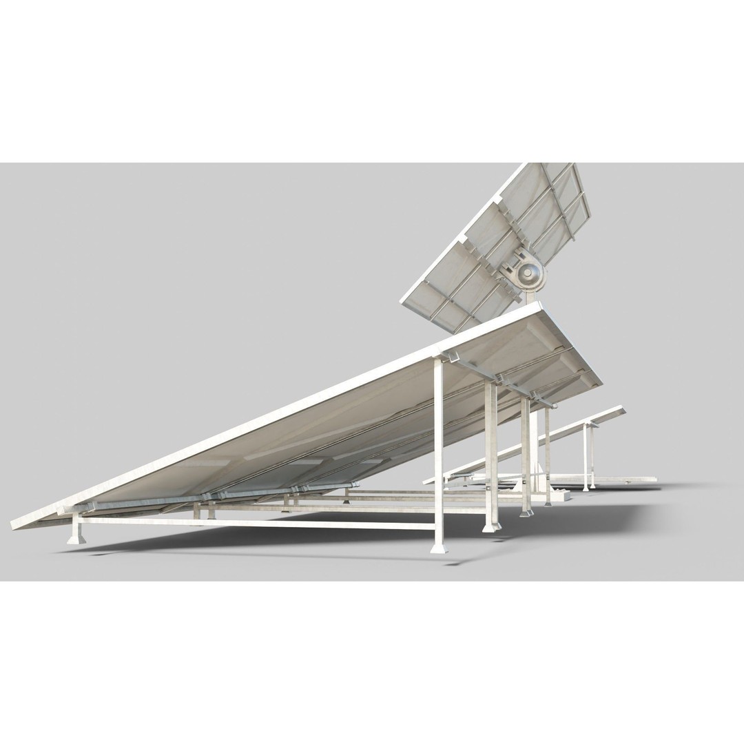 Solar Panels 3D Model – Low Poly PBR Textures for Archviz - View 4