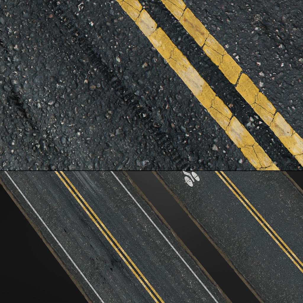 Road Textures Pack 3D Model – High-Quality Seamless Textures, JPG & PNG - View 15