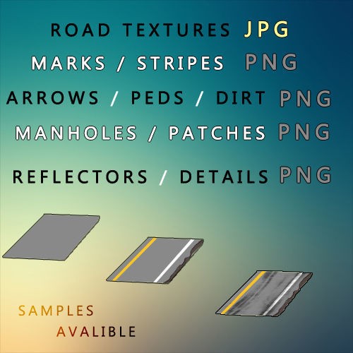 Road Textures Pack 3D Model – High-Quality Seamless Textures, JPG & PNG - View 4