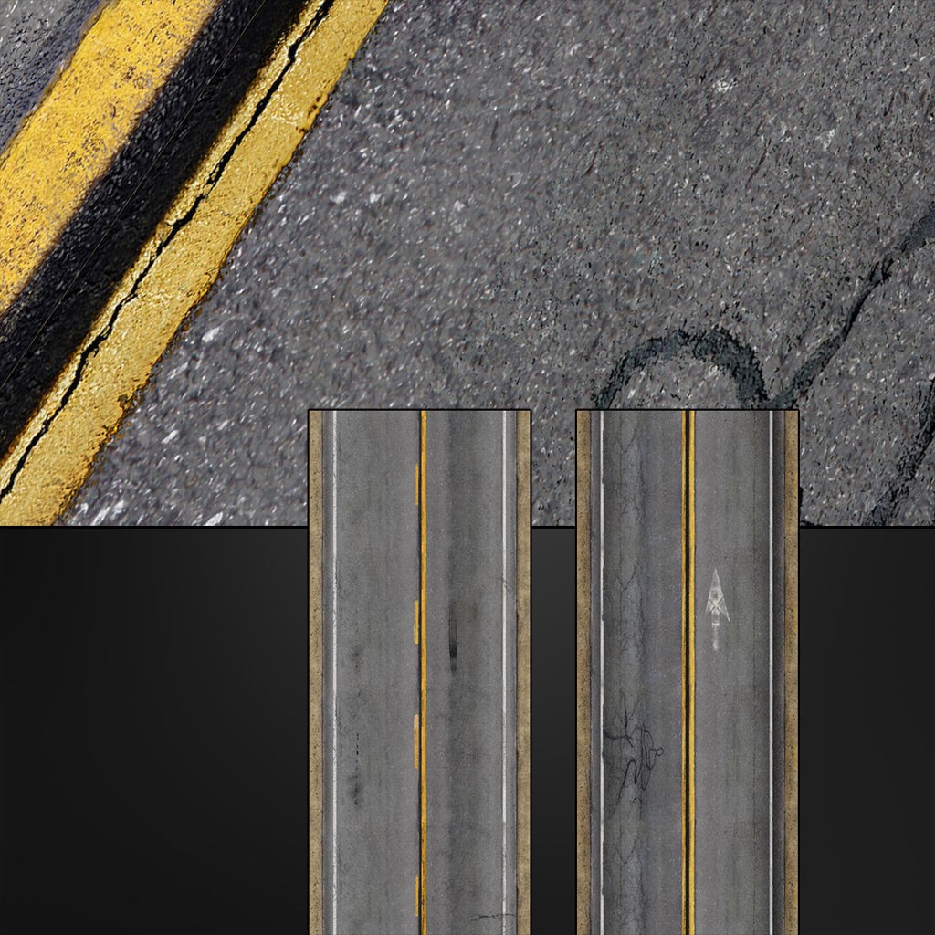 Road Textures Pack 3D Model – High-Quality Seamless Textures, JPG & PNG - View 5