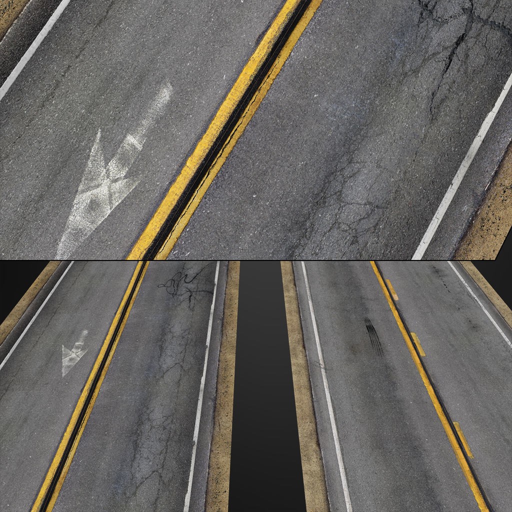 Road Textures Pack 3D Model – High-Quality Seamless Textures, JPG & PNG - View 6