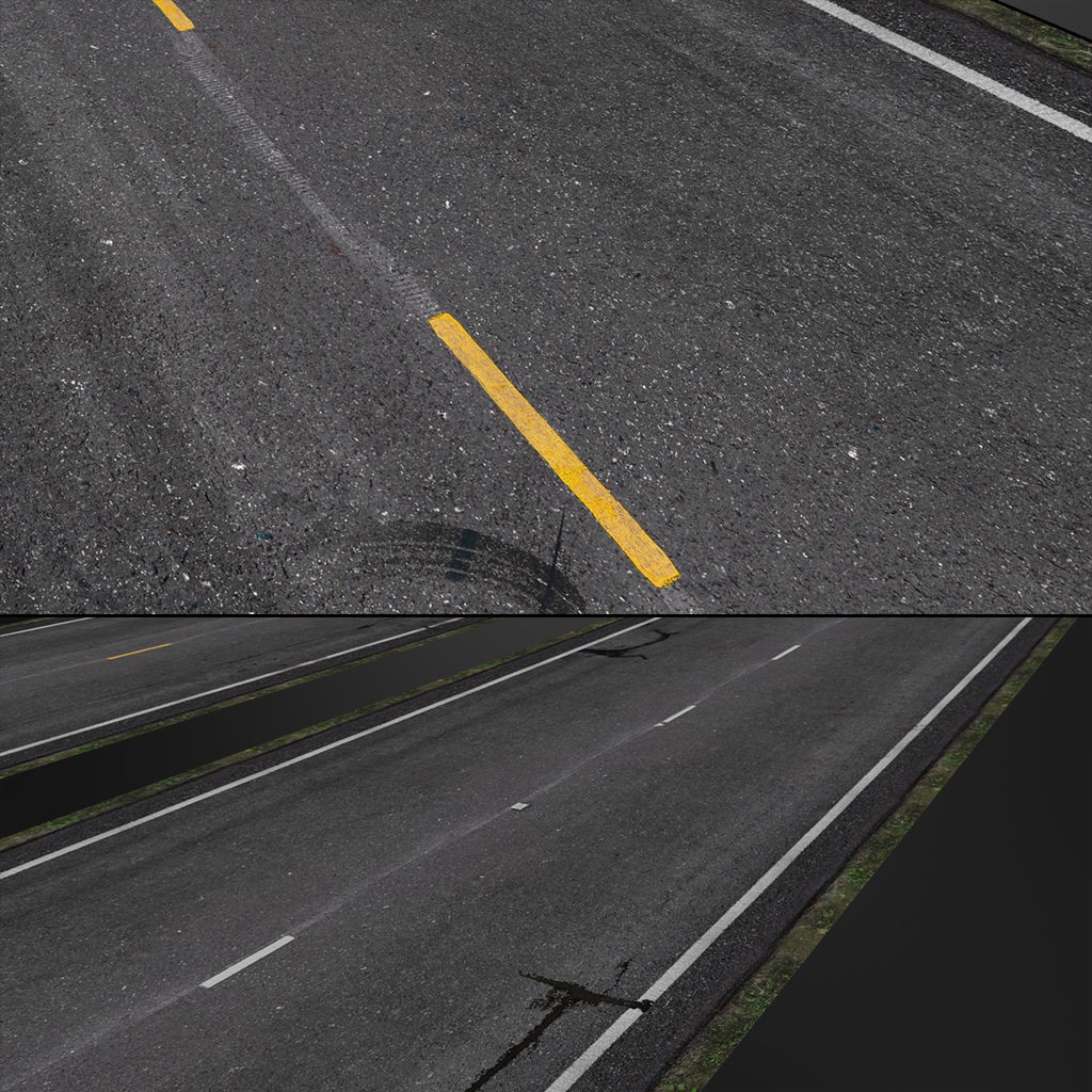 Road Textures Pack 3D Model – High-Quality Seamless Textures, JPG & PNG - View 9