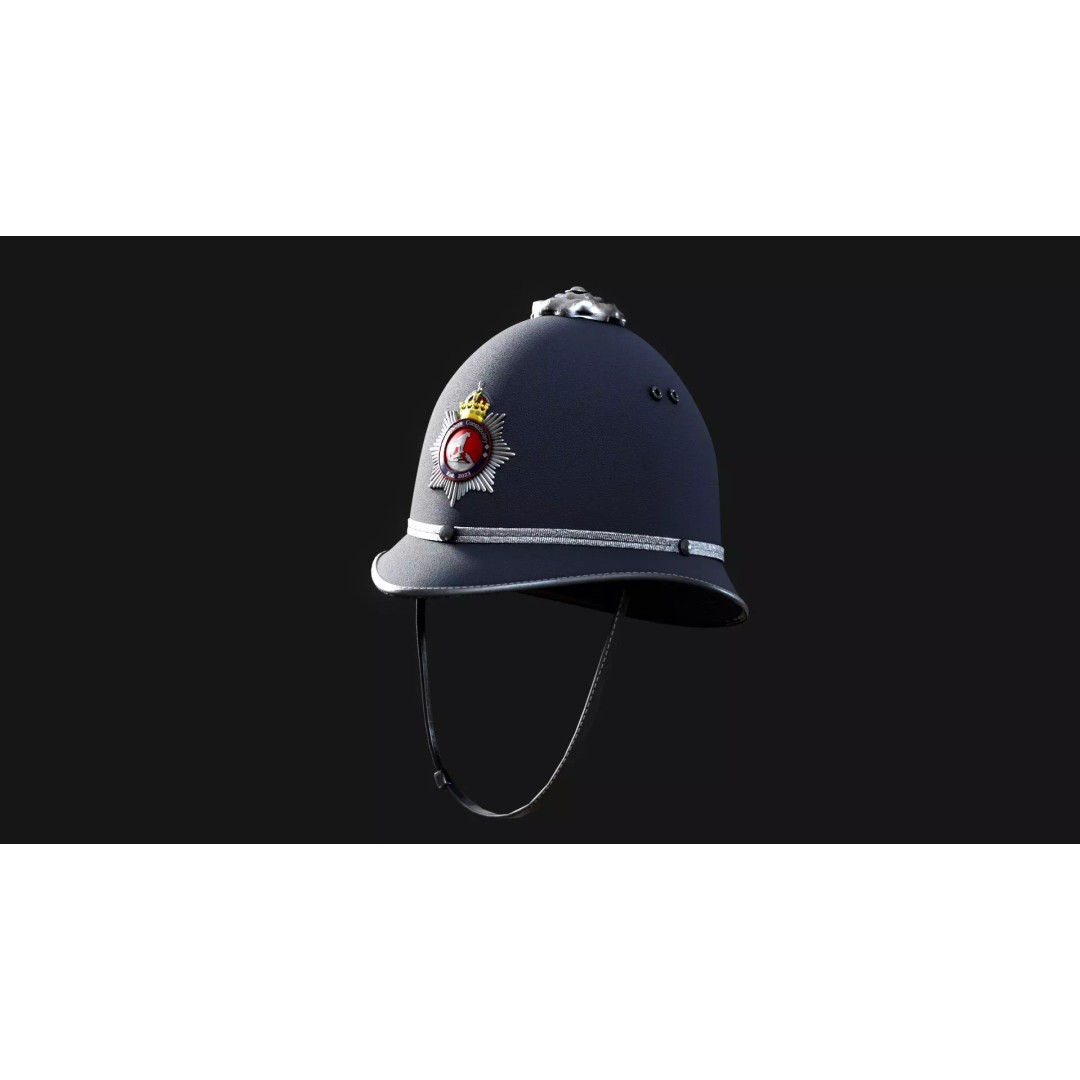Custodian Police Helmet 3D Model – Low Poly Game-Ready Asset, FBX, OBJ, Blender