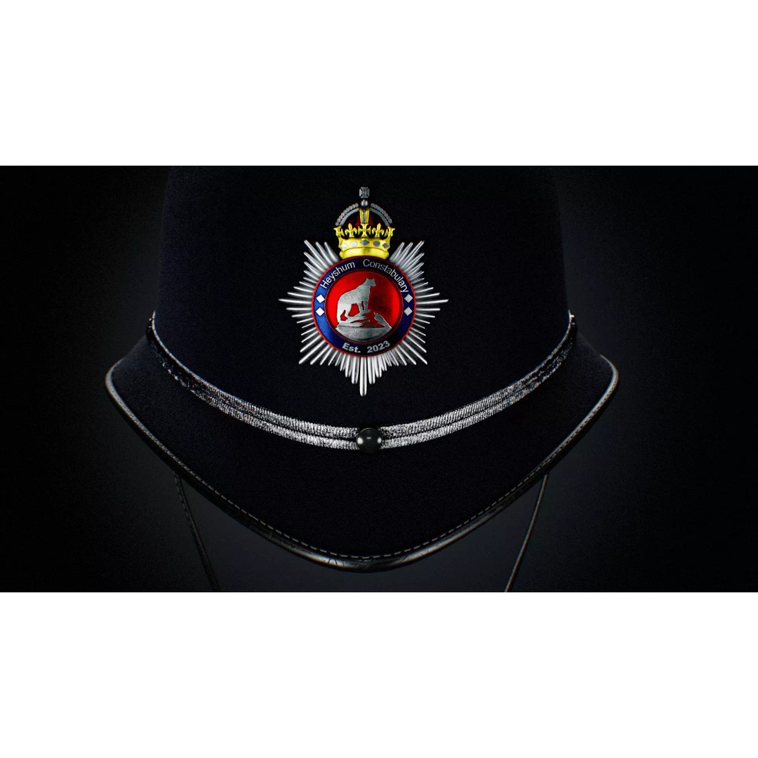 Custodian Police Helmet 3D Model – Low Poly Game-Ready Asset, FBX, OBJ, Blender - View 4