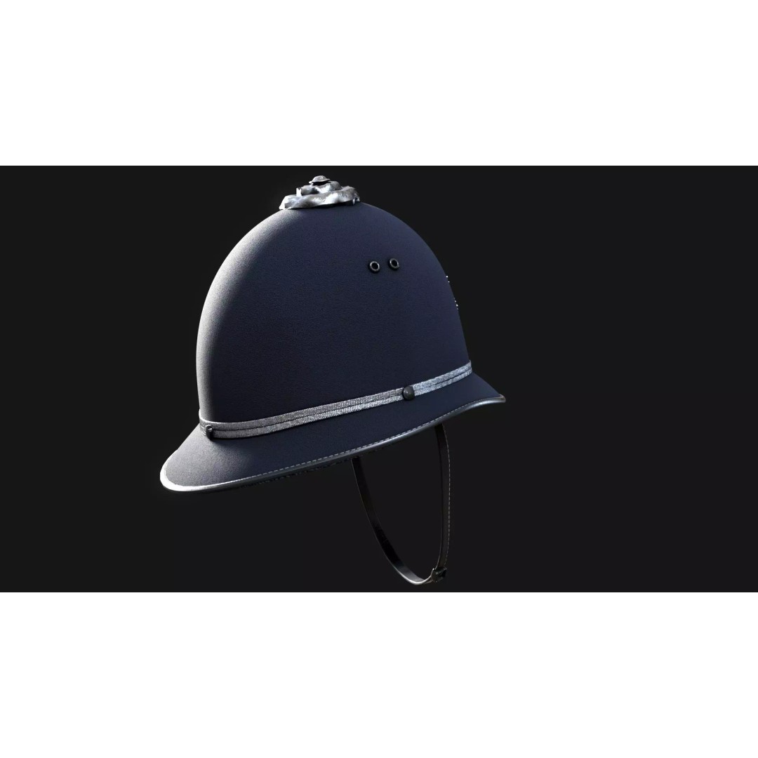 Custodian Police Helmet 3D Model – Low Poly Game-Ready Asset, FBX, OBJ, Blender - View 8