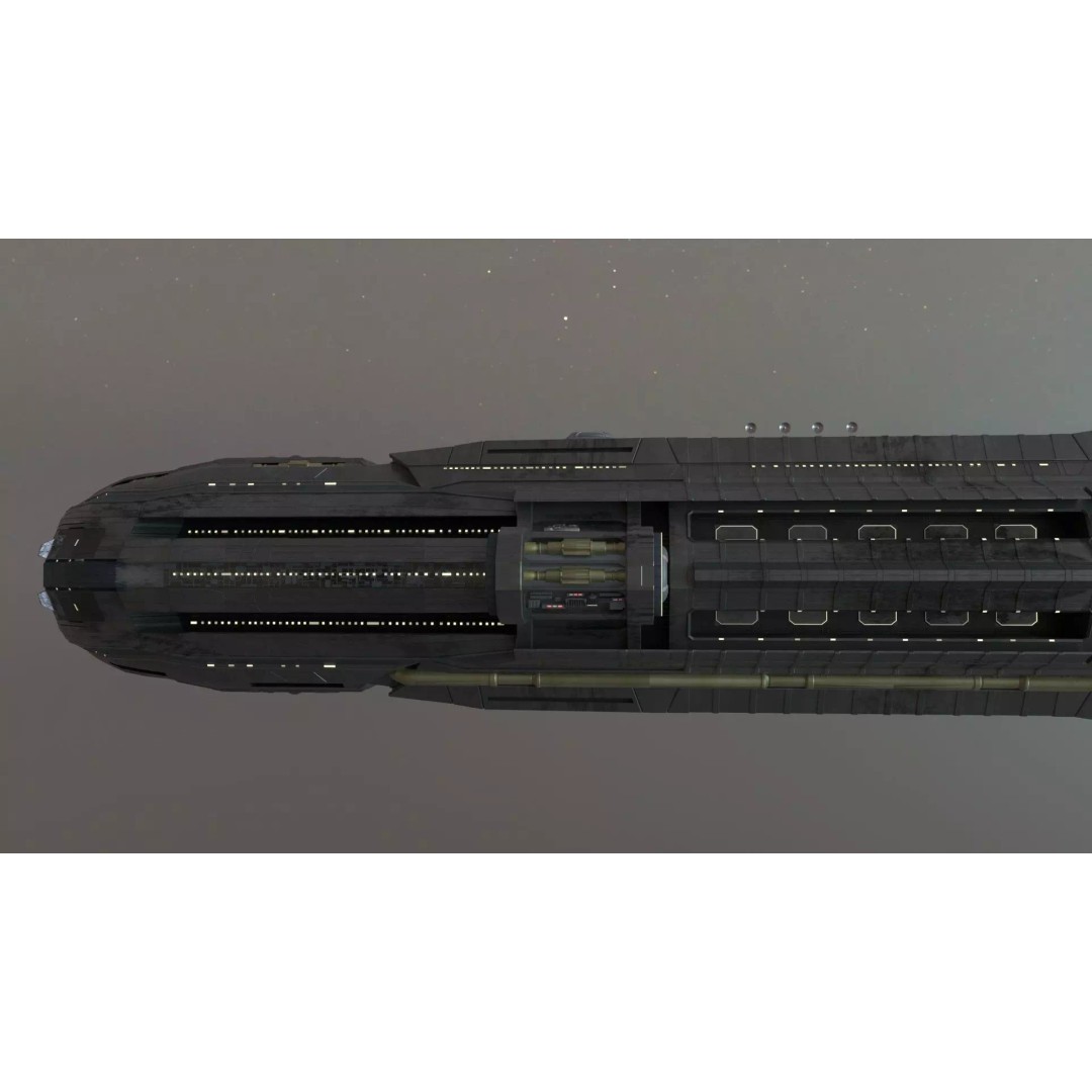 Star Cruiser 3D Model – Highly Detailed Sci-Fi Spaceship, PBR - View 10