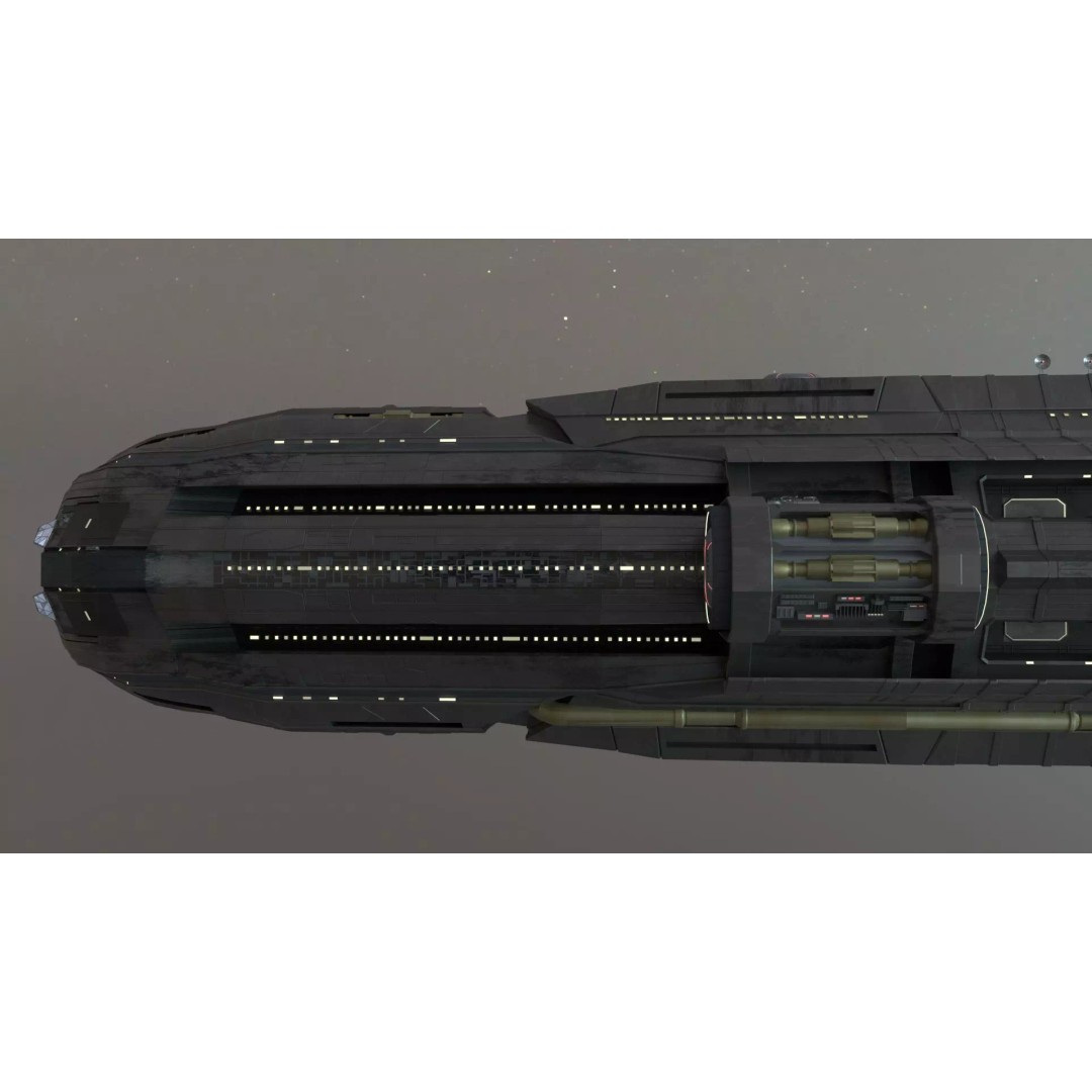 Star Cruiser 3D Model – Highly Detailed Sci-Fi Spaceship, PBR - View 11