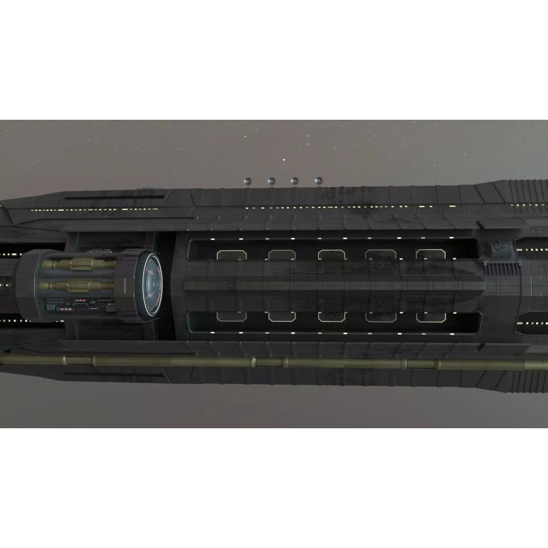 Star Cruiser 3D Model – Highly Detailed Sci-Fi Spaceship, PBR - View 12