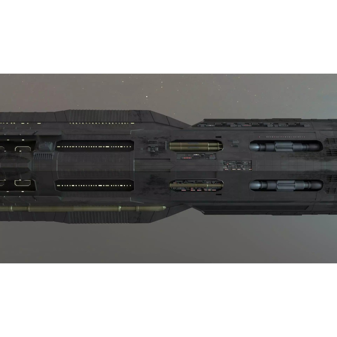 Star Cruiser 3D Model – Highly Detailed Sci-Fi Spaceship, PBR - View 13