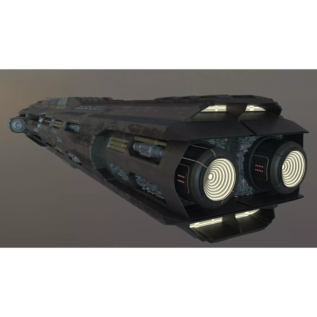 Star Cruiser 3D Model – Highly Detailed Sci-Fi Spaceship, PBR - View 16