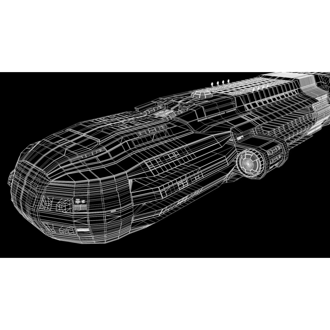 Star Cruiser 3D Model – Highly Detailed Sci-Fi Spaceship, PBR - View 18