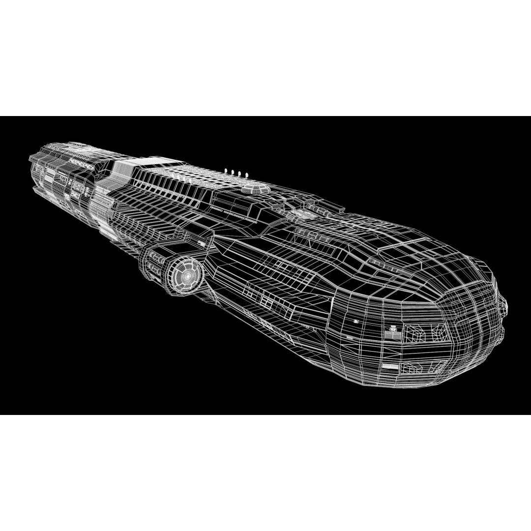 Star Cruiser 3D Model – Highly Detailed Sci-Fi Spaceship, PBR - View 19