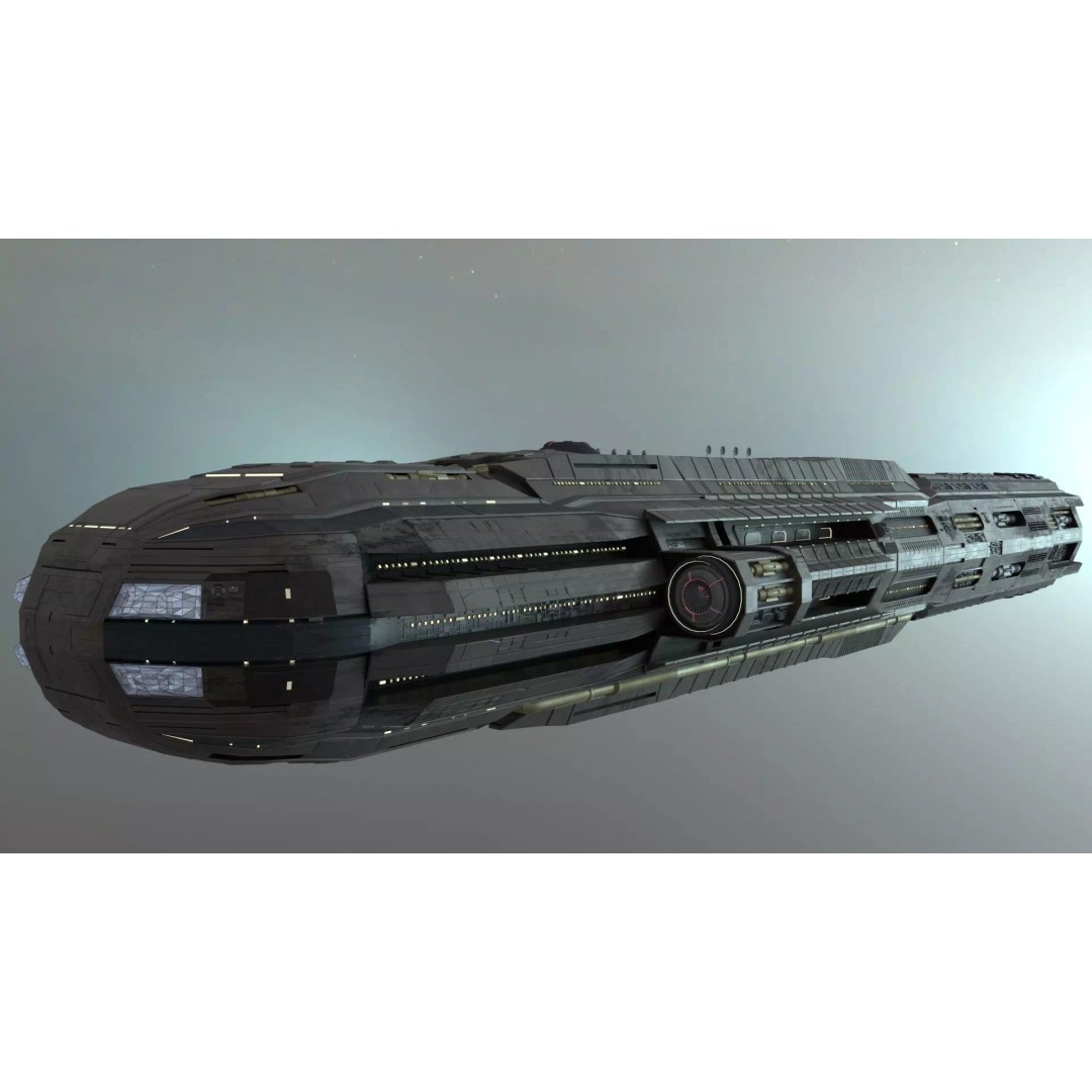 Star Cruiser 3D Model – Highly Detailed Sci-Fi Spaceship, PBR - View 2