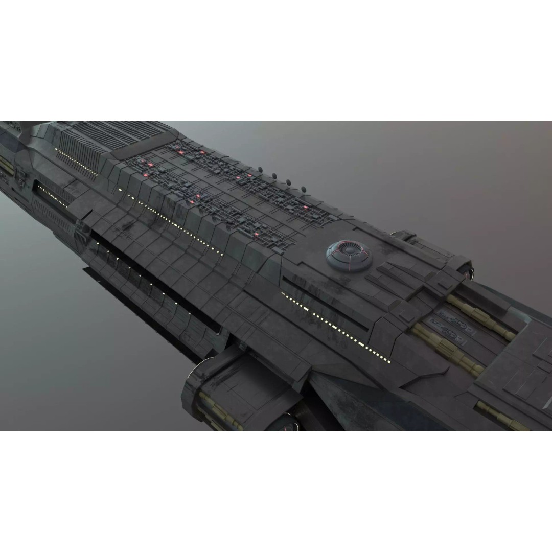 Star Cruiser 3D Model – Highly Detailed Sci-Fi Spaceship, PBR - View 7
