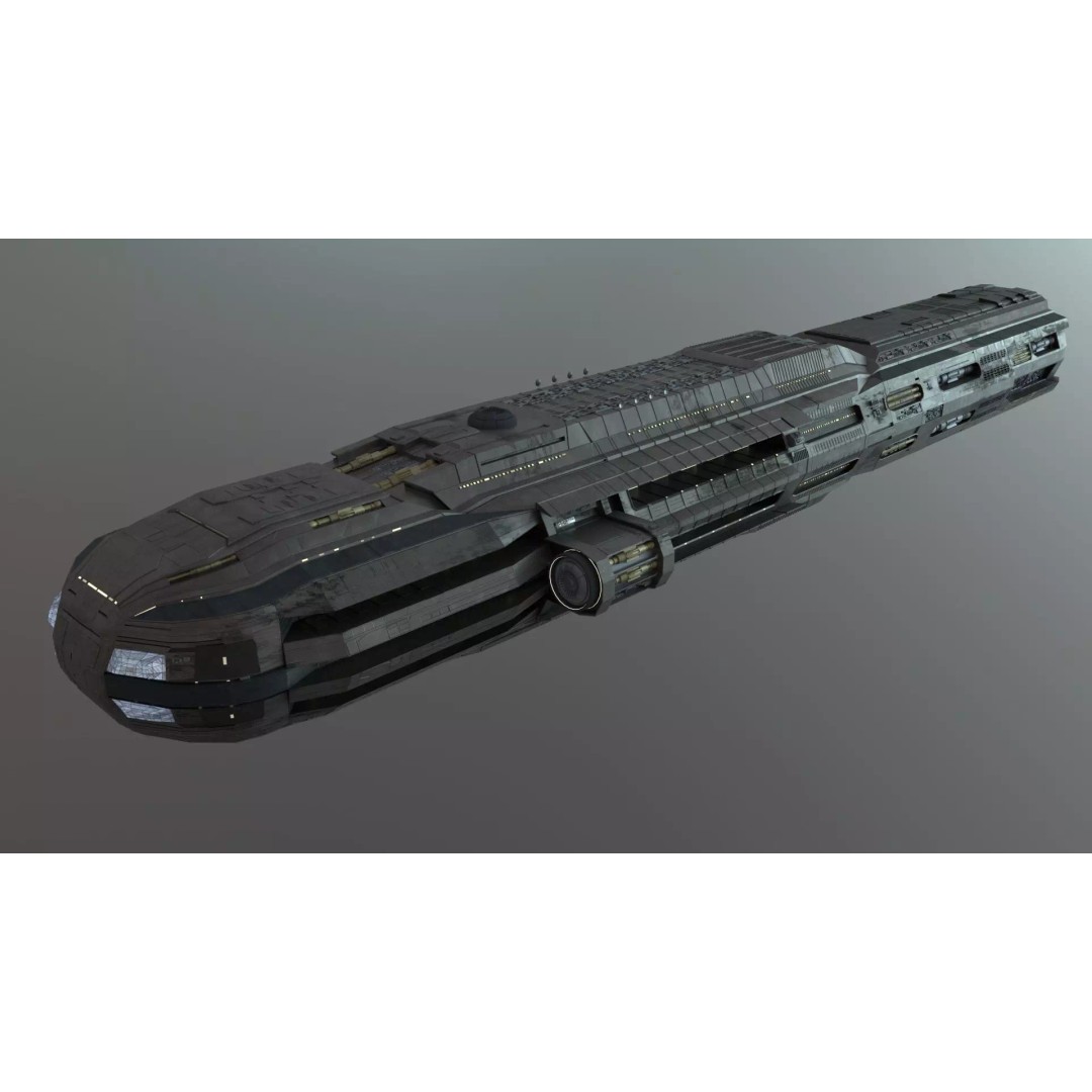 Star Cruiser 3D Model – Highly Detailed Sci-Fi Spaceship, PBR - View 9