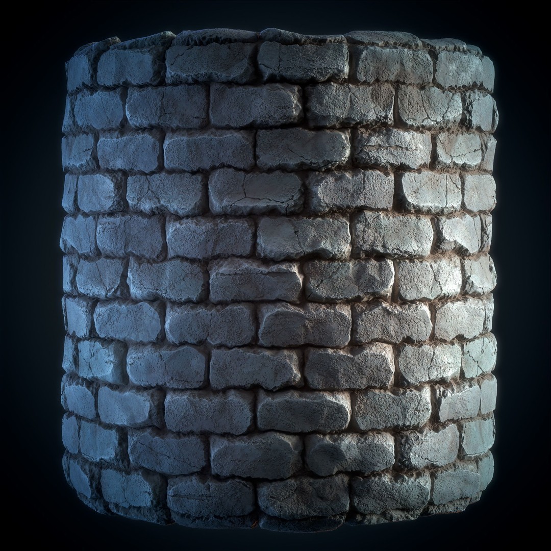 Stone Floor 3D Model – Stylized Natural Texture, SBS & SBsar - View 12