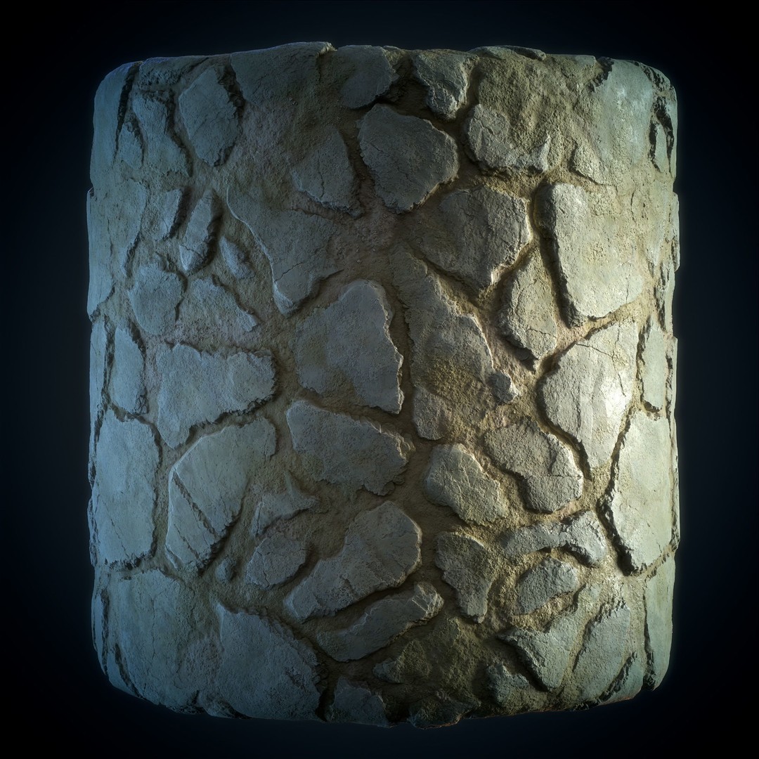 Stone Floor 3D Model – Stylized Natural Texture, SBS & SBsar - View 18