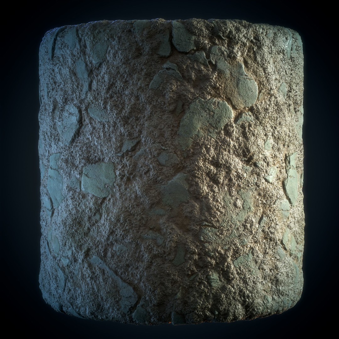 Stone Floor 3D Model – Stylized Natural Texture, SBS & SBsar - View 9