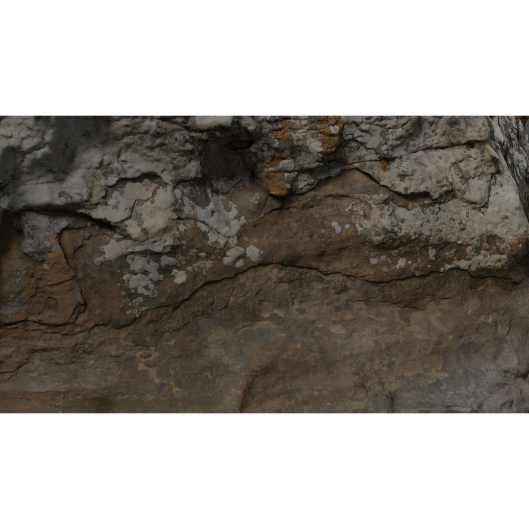 Rock Surface 3D Model – High-Res Textured Polygon Mesh, OBJ - View 10