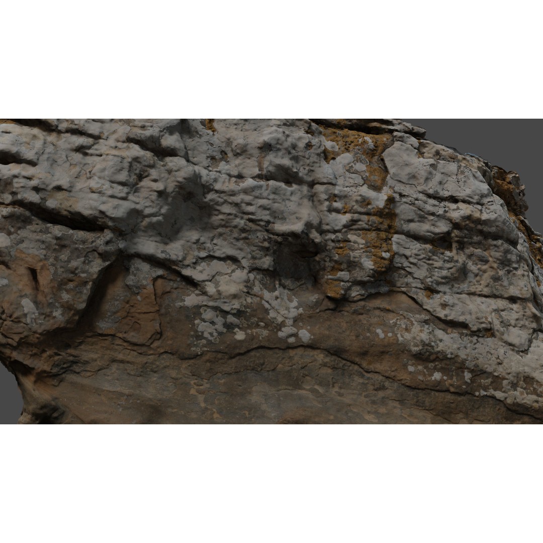 Rock Surface 3D Model – High-Res Textured Polygon Mesh, OBJ - View 4