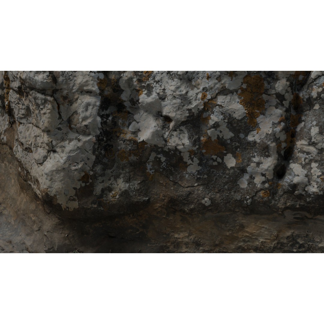 Rock Surface 3D Model – High-Res Textured Polygon Mesh, OBJ - View 5