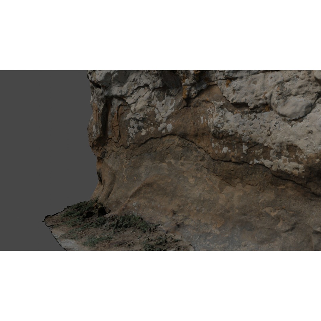 Rock Surface 3D Model – High-Res Textured Polygon Mesh, OBJ - View 7