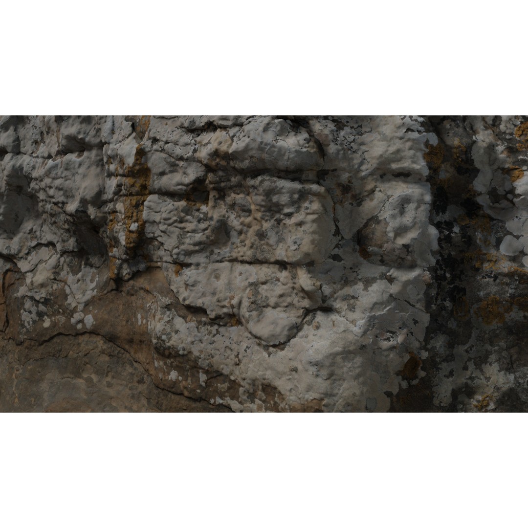 Rock Surface 3D Model – High-Res Textured Polygon Mesh, OBJ - View 9