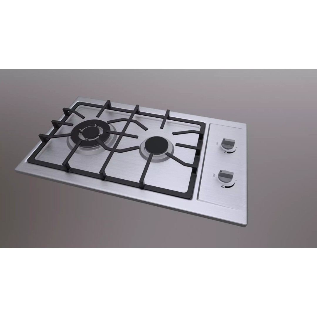 Realistic Cooktop 3D Model – Low Poly PBR Kitchen Stove, FBX/OBJ - View 2
