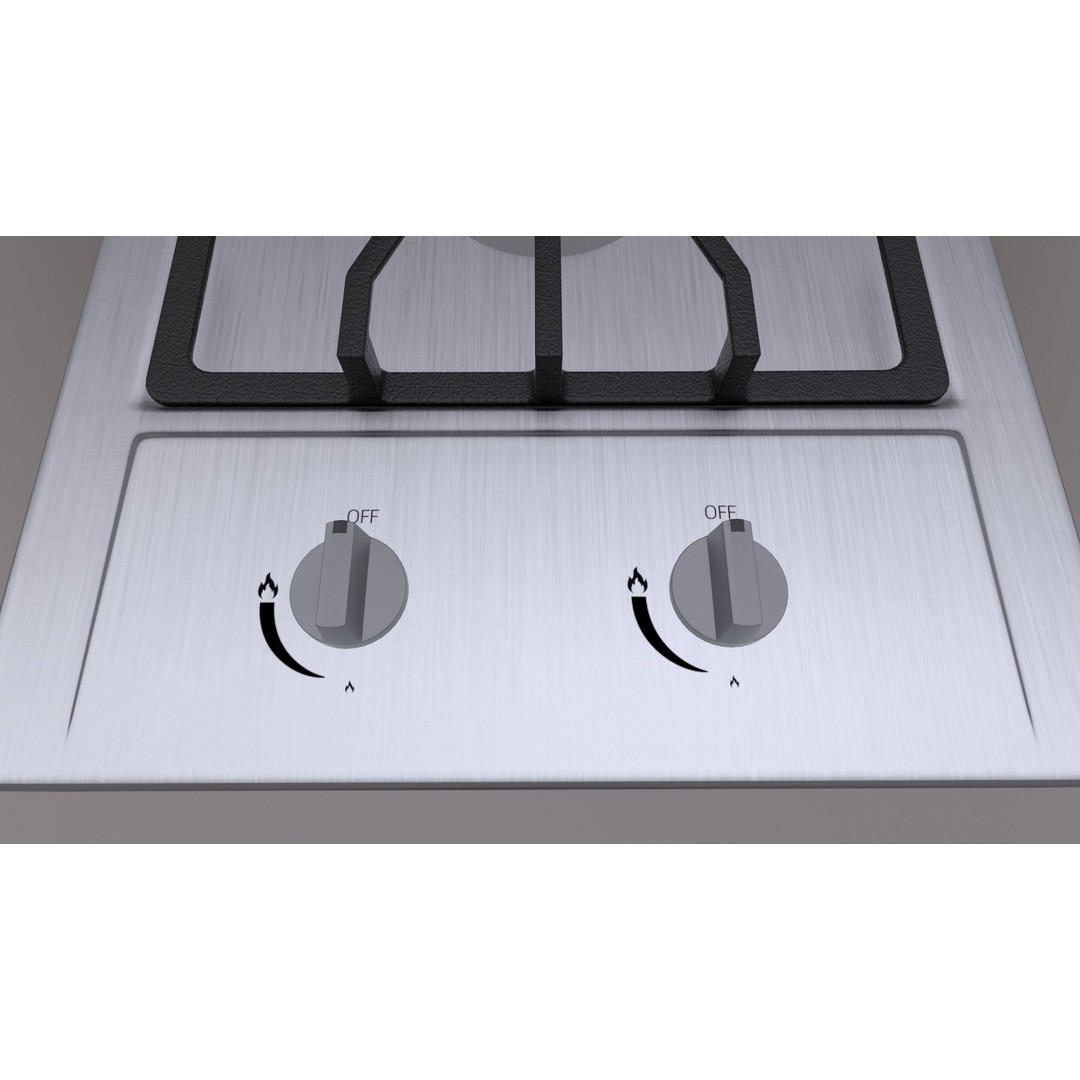 Realistic Cooktop 3D Model – Low Poly PBR Kitchen Stove, FBX/OBJ - View 4