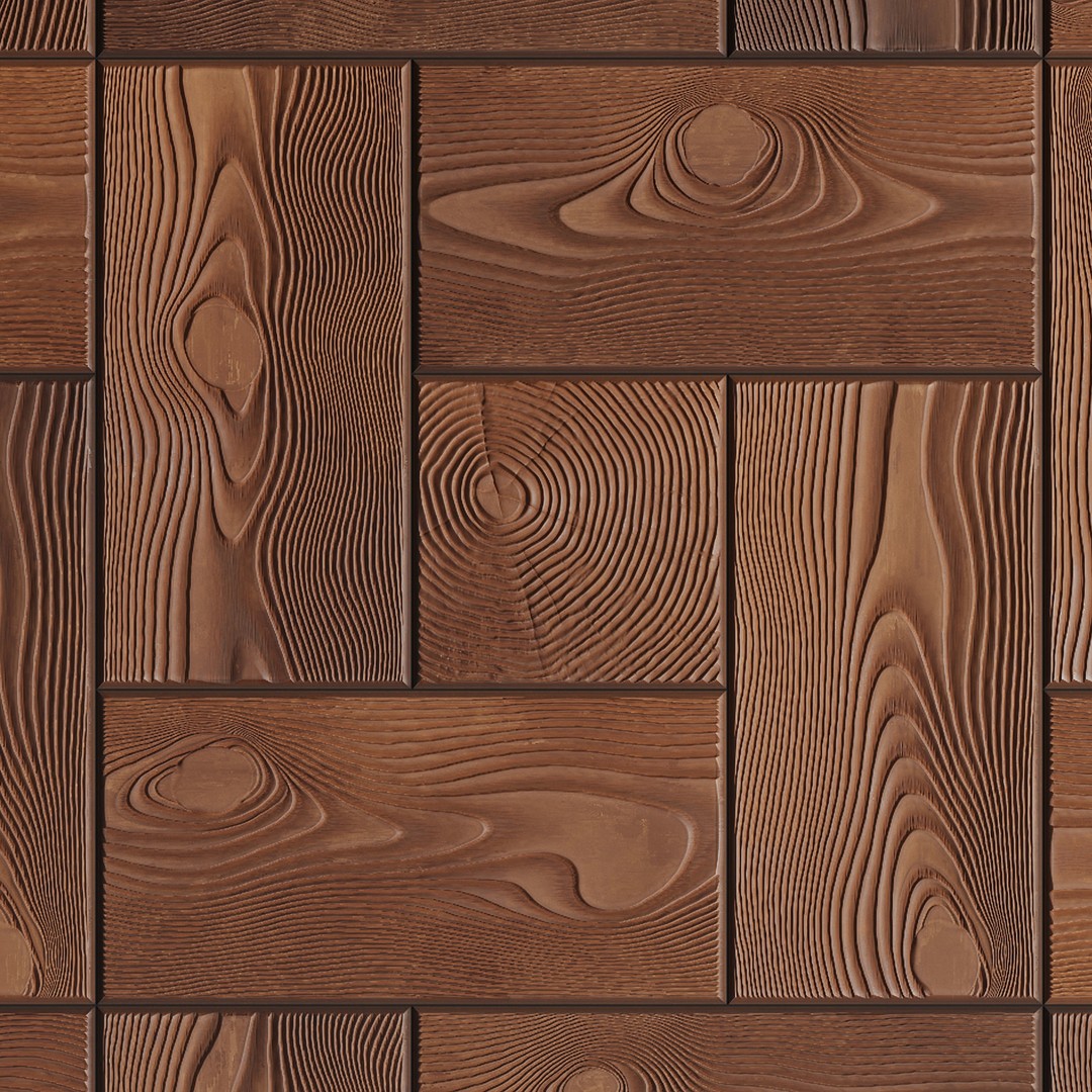 Wood Deck Tiles 3D Model – PBR Seamless Texture, FBX - View 5
