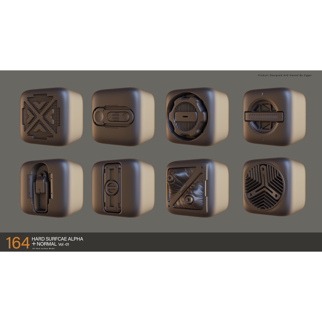 Hard-Surface Alphas 3D Model – High-Quality Texture Set, PNG/TIFF/PSD - View 5