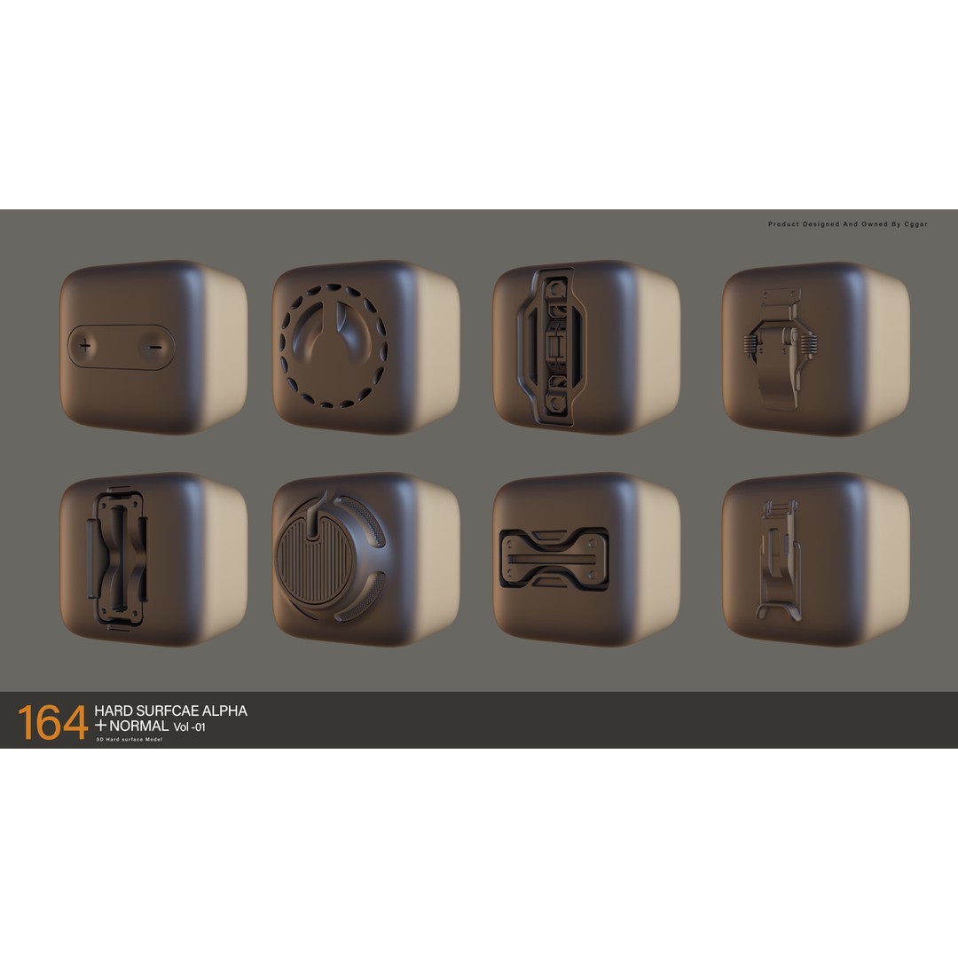 Hard-Surface Alphas 3D Model – High-Quality Texture Set, PNG/TIFF/PSD - View 7