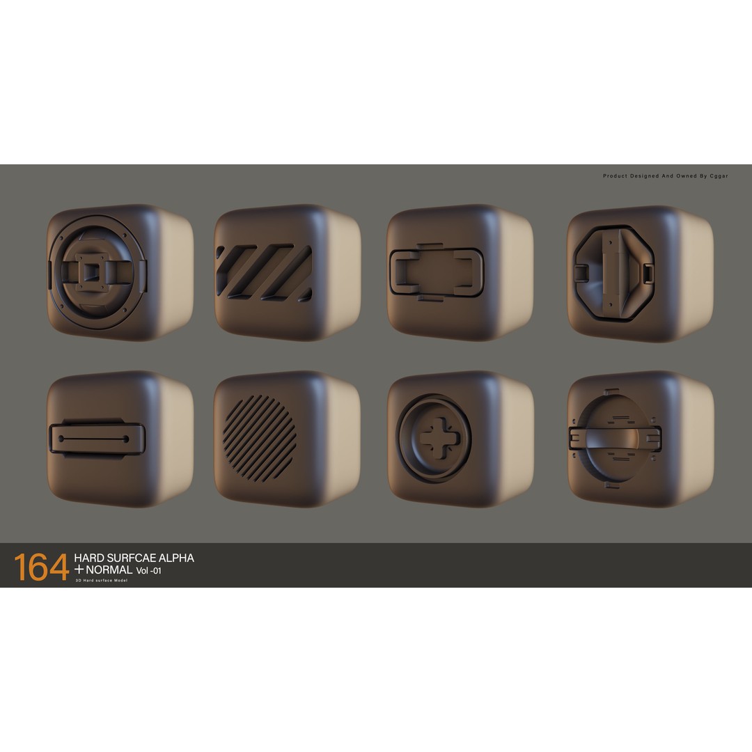 Hard-Surface Alphas 3D Model – High-Quality Texture Set, PNG/TIFF/PSD - View 8