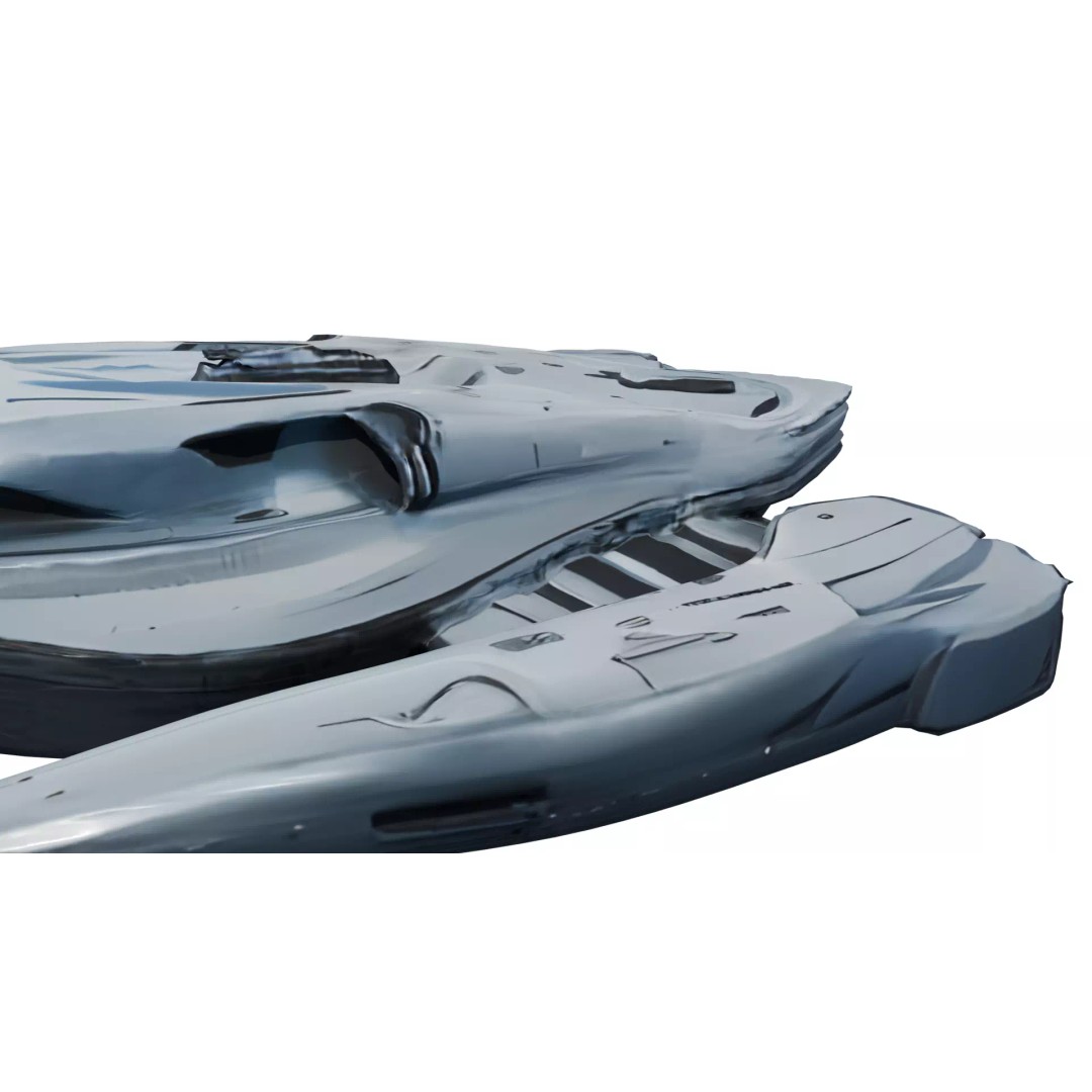 Futuristic Sci-Fi Spaceship 3D Model – Low Poly PBR Asset for Games