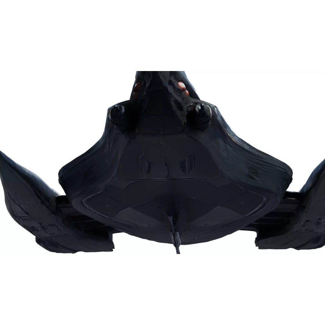 Futuristic Sci-Fi Spaceship 3D Model – Low Poly PBR Asset for Games - View 10