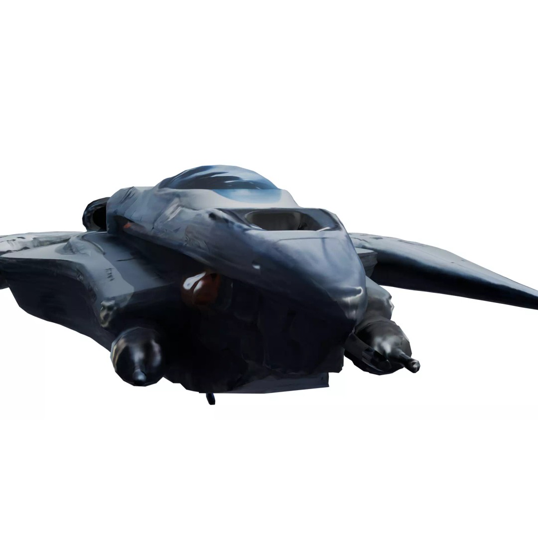Futuristic Sci-Fi Spaceship 3D Model – Low Poly PBR Asset for Games - View 11