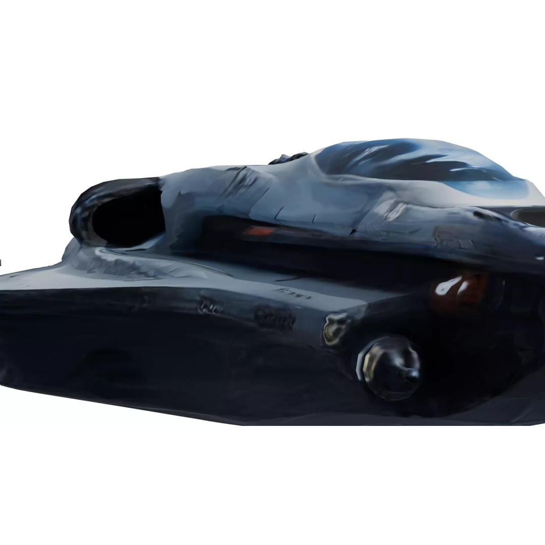 Futuristic Sci-Fi Spaceship 3D Model – Low Poly PBR Asset for Games - View 13