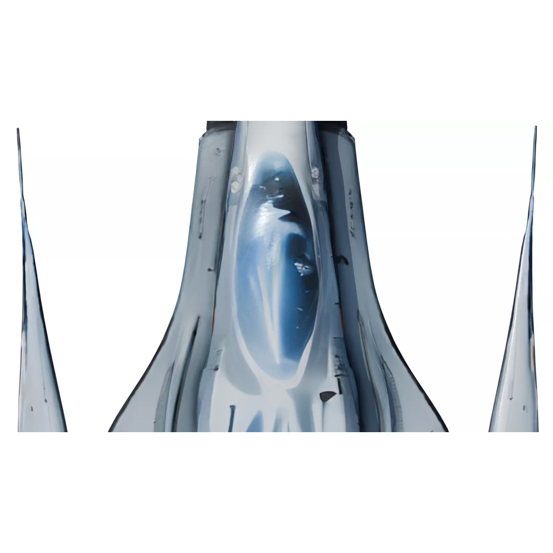 Futuristic Sci-Fi Spaceship 3D Model – Low Poly PBR Asset for Games - View 14