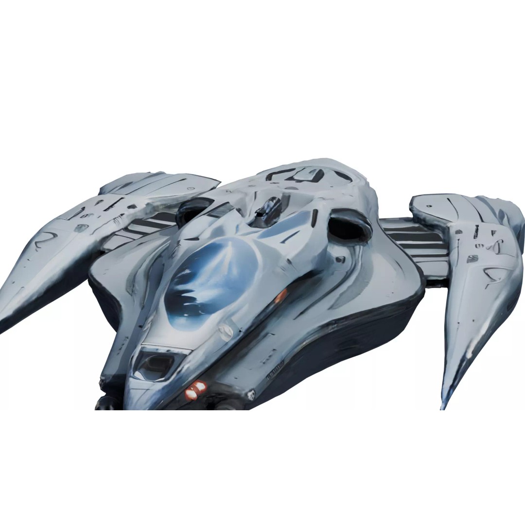 Futuristic Sci-Fi Spaceship 3D Model – Low Poly PBR Asset for Games - View 25