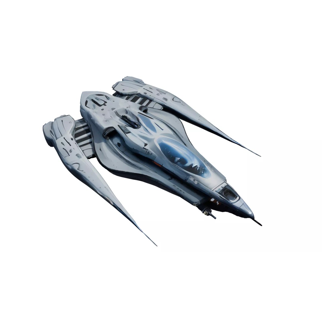 Futuristic Sci-Fi Spaceship 3D Model – Low Poly PBR Asset for Games - View 3
