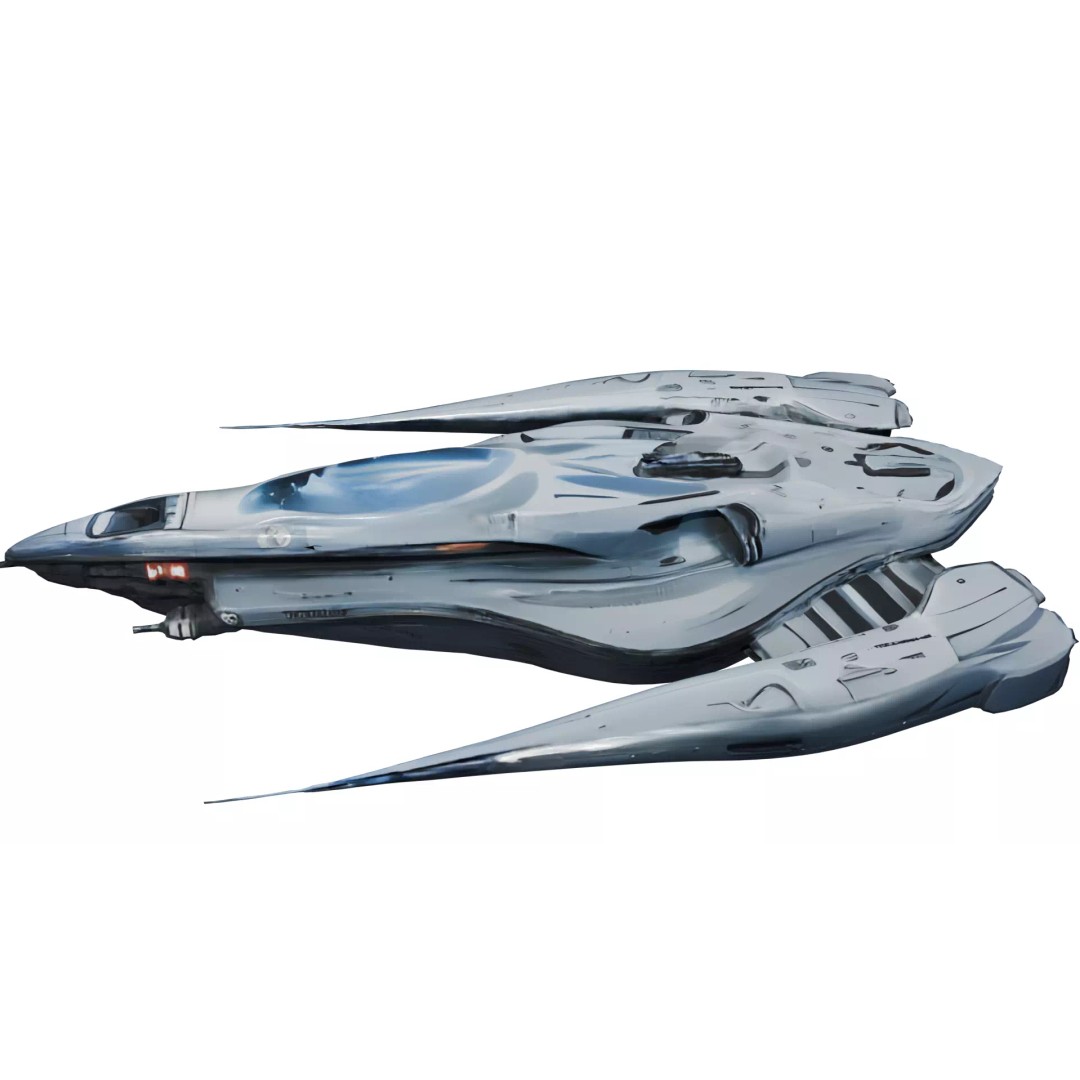 Futuristic Sci-Fi Spaceship 3D Model – Low Poly PBR Asset for Games - View 6