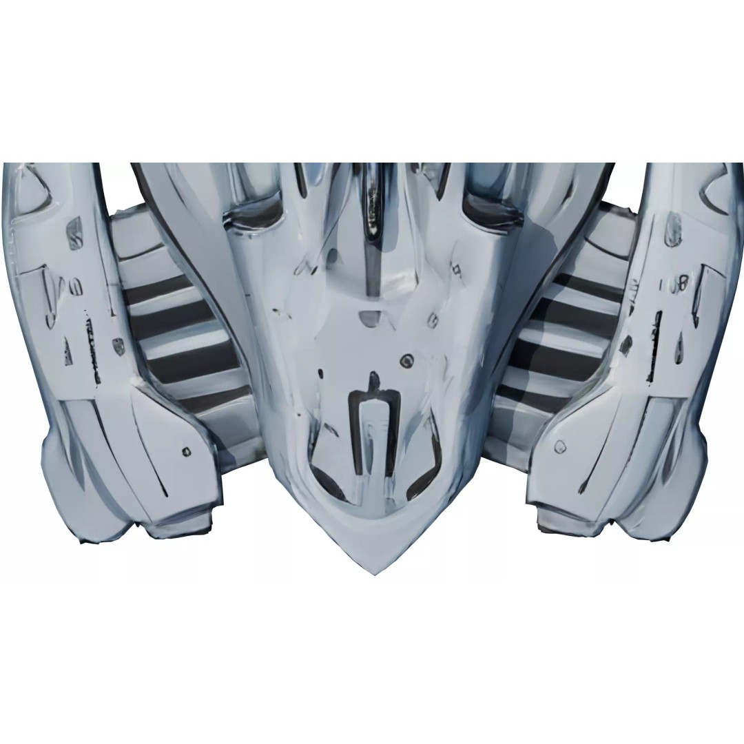 Futuristic Sci-Fi Spaceship 3D Model – Low Poly PBR Asset for Games - View 8