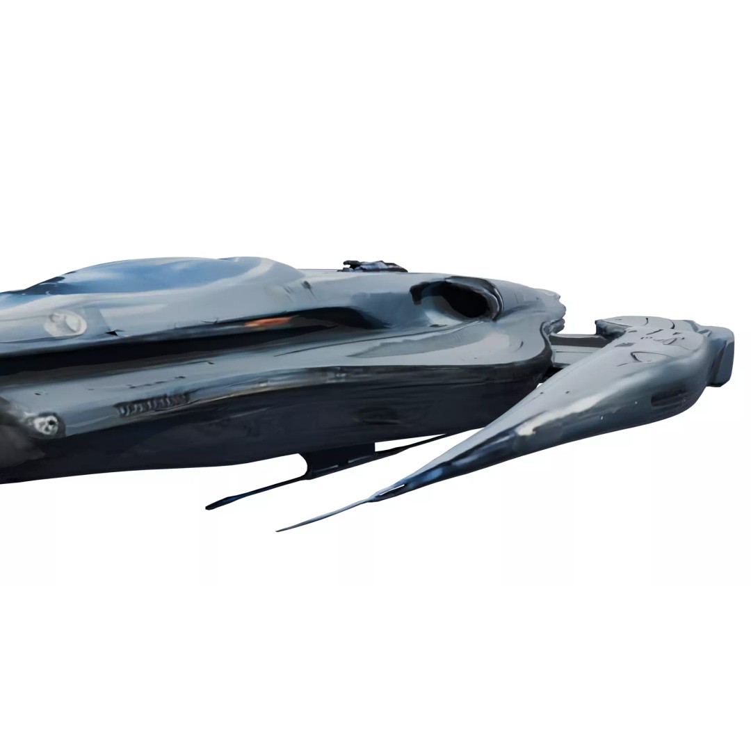 Futuristic Sci-Fi Spaceship 3D Model – Low Poly PBR Asset for Games - View 9