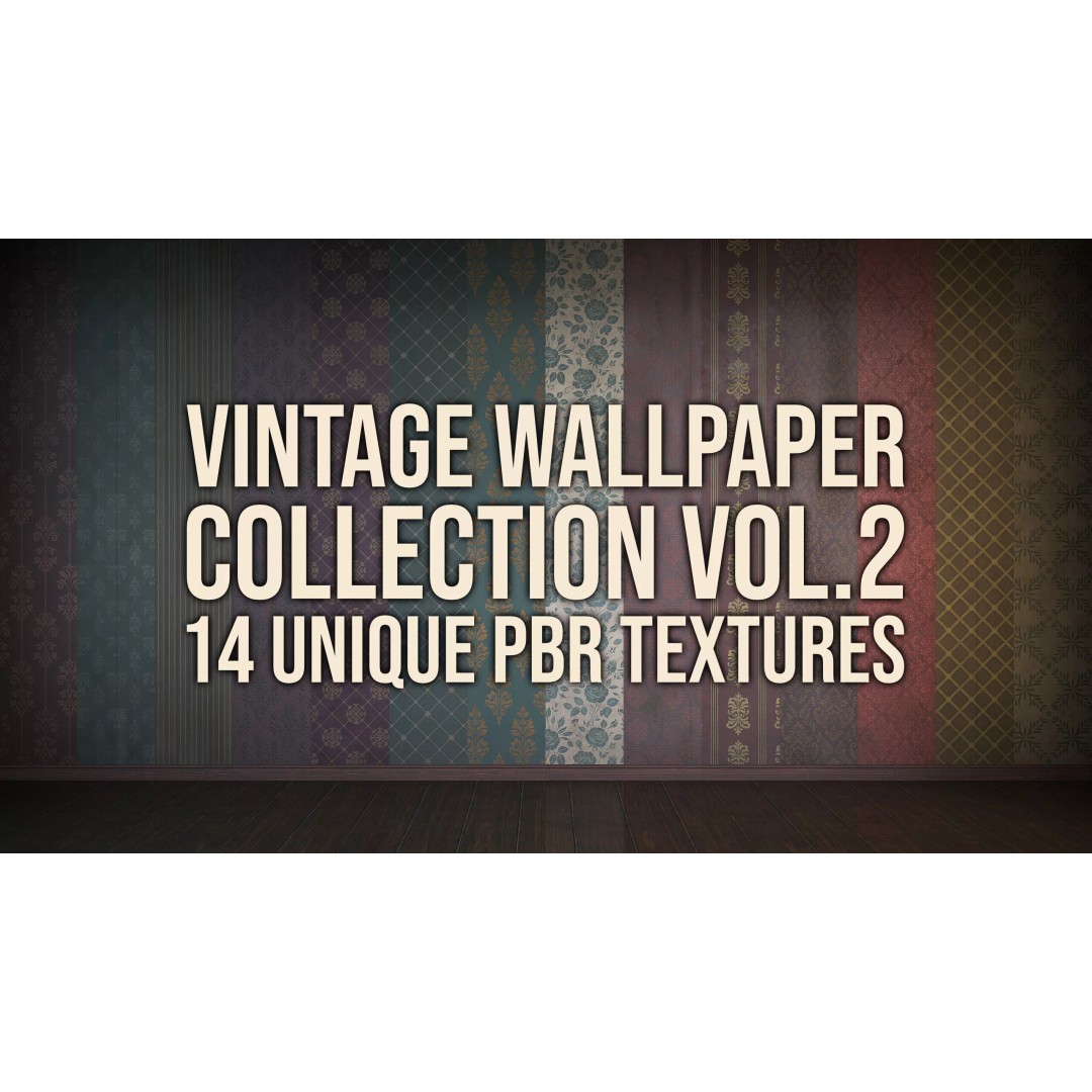 Vintage Wallpaper Collection 3D Model – PBR Textures, 28 Patterns - View 2