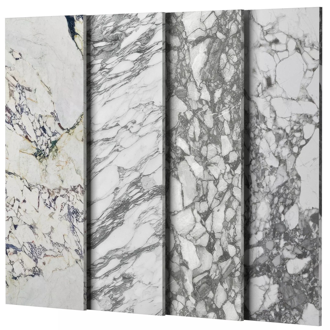 Marble Porcelain Tiles 3D Model – PBR Textures, Multiple Sizes, FBX - View 2