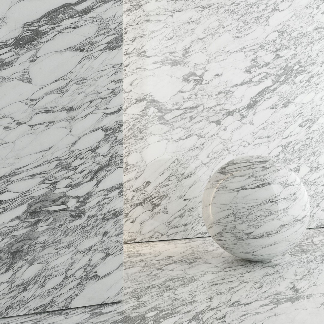 Marble Porcelain Tiles 3D Model – PBR Textures, Multiple Sizes, FBX - View 6