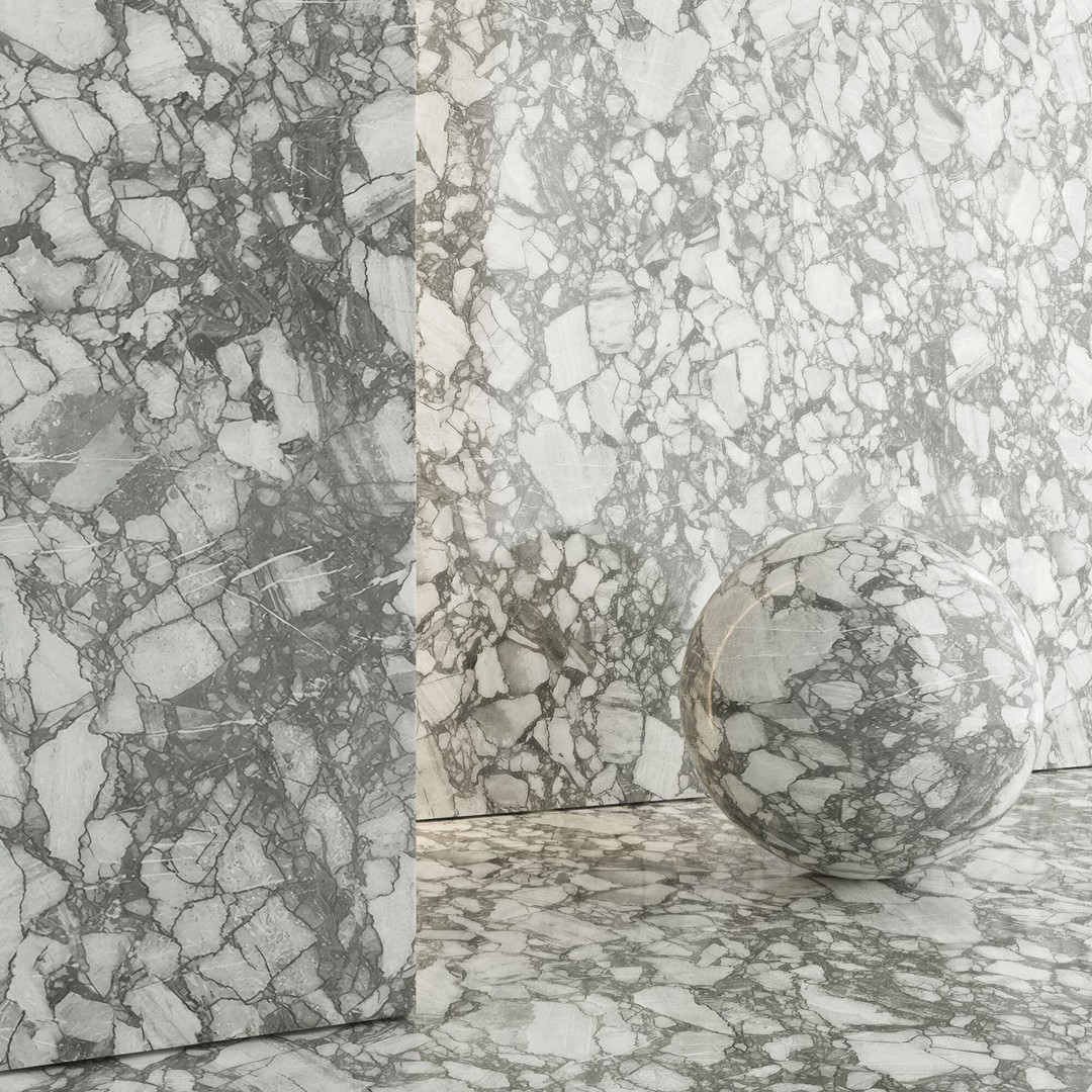 Marble Porcelain Tiles 3D Model – PBR Textures, Multiple Sizes, FBX - View 7