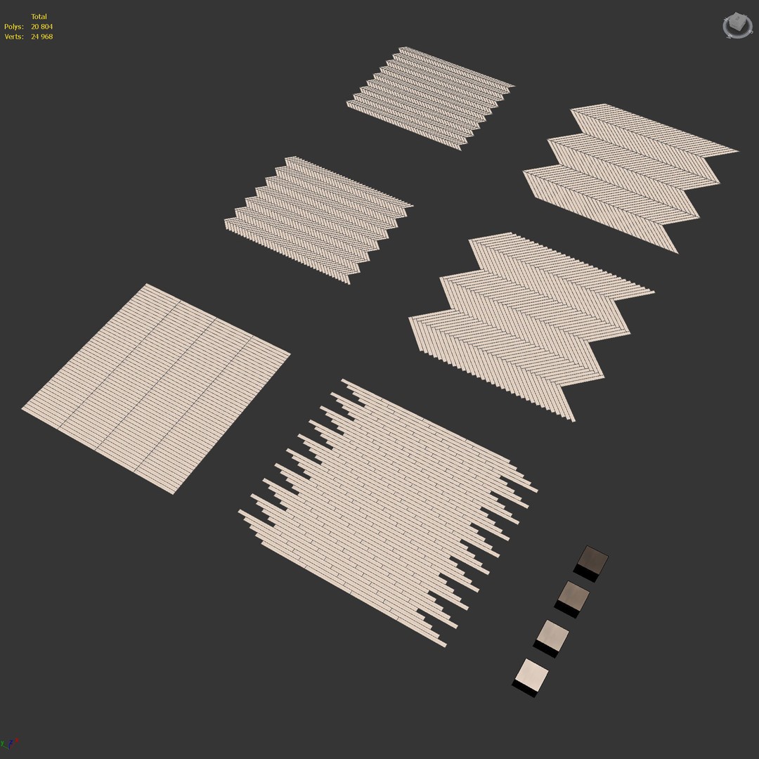 Wood Floor 3D Model – PBR Architectural Textures, FBX/OBJ - View 9